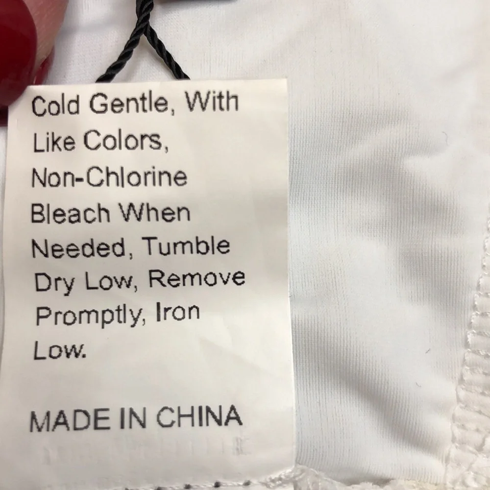 NWT - SHEIN - White Strappy Bikini Top - Size Small, US 4
